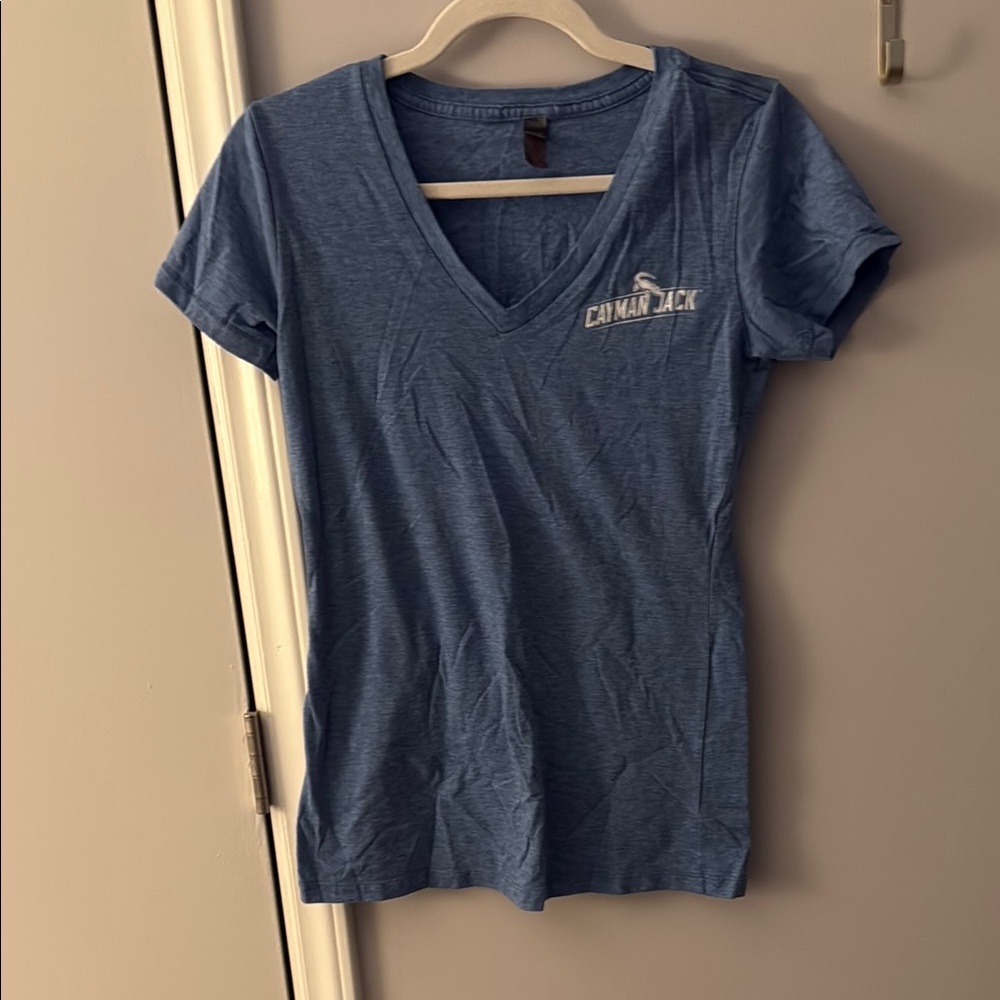 Blue Fitted Cayman Jack Short Sleeve Tee